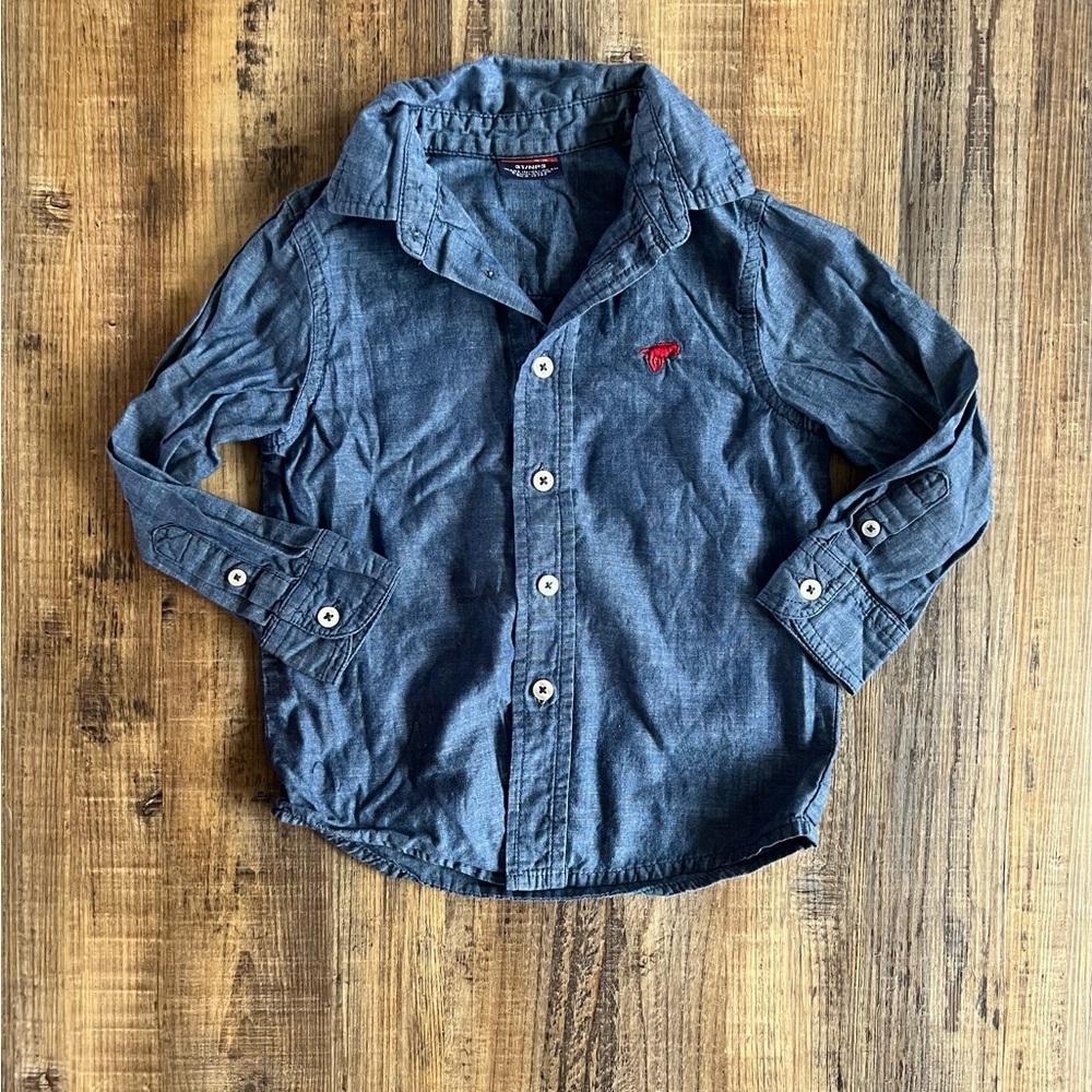 Wrangler Blue Polo Shirt Lightweight Denim